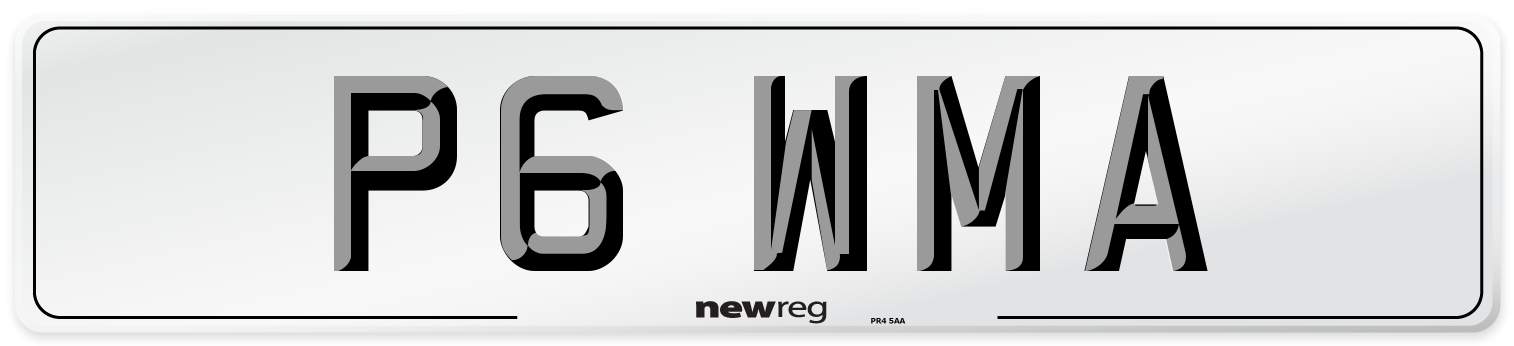 P6 WMA Number Plate from New Reg